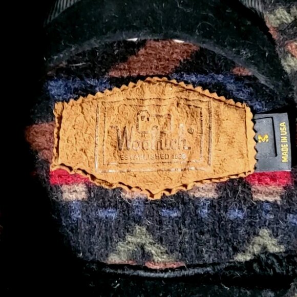 Vintage Woolrich USA Made Wool Chore Coat Jacket Aztec Southwestern Mens Medium - Picture 9 of 16